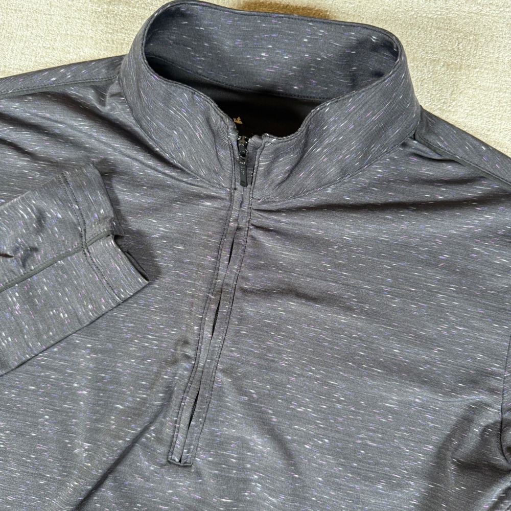 Peter Millar 1/4 Zip Pullover‎ Womens Sm Black Space Dye L/S Active Top